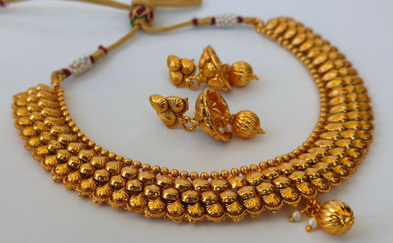 Designer Metallic Necklace Set - Distacart