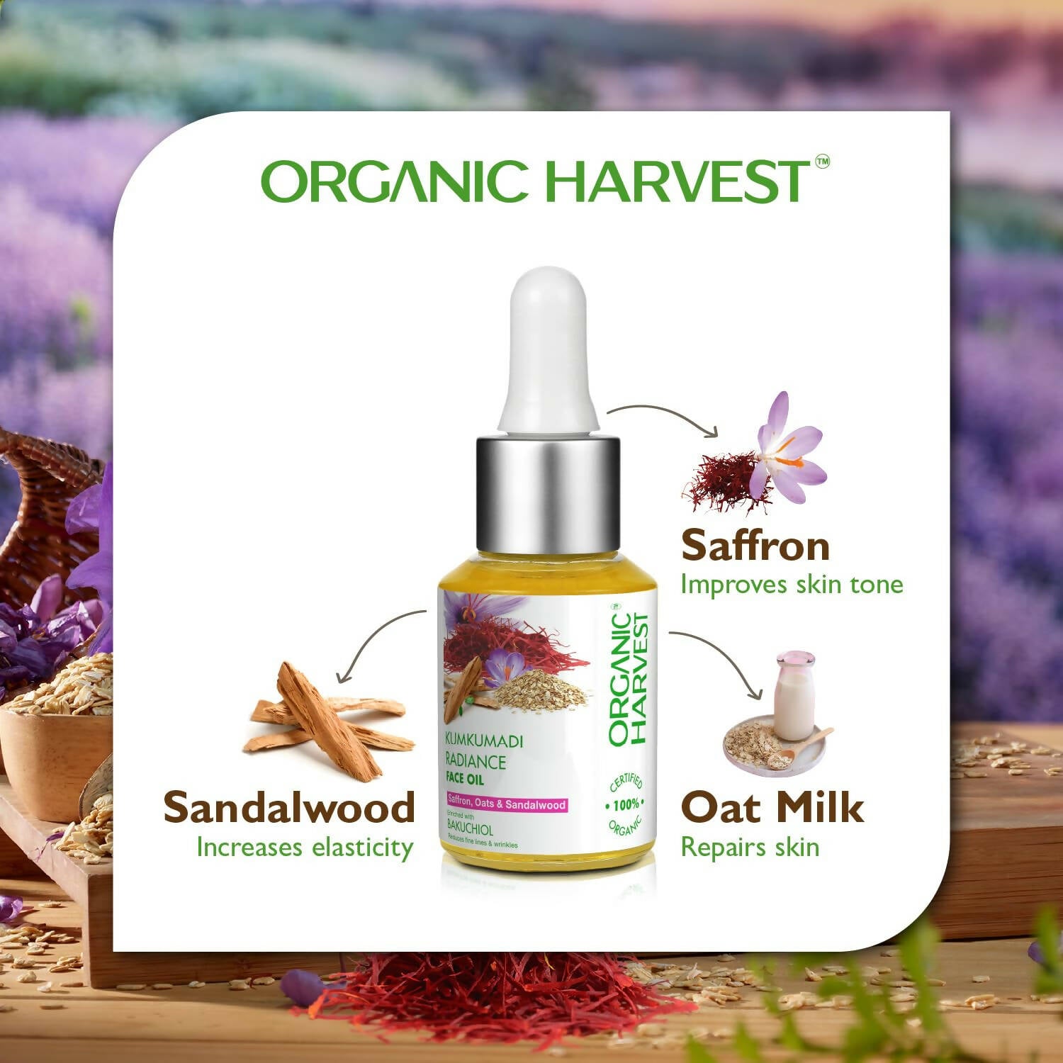 Organic Harvest Kumkumadi Radiance Face Oil - Distacart