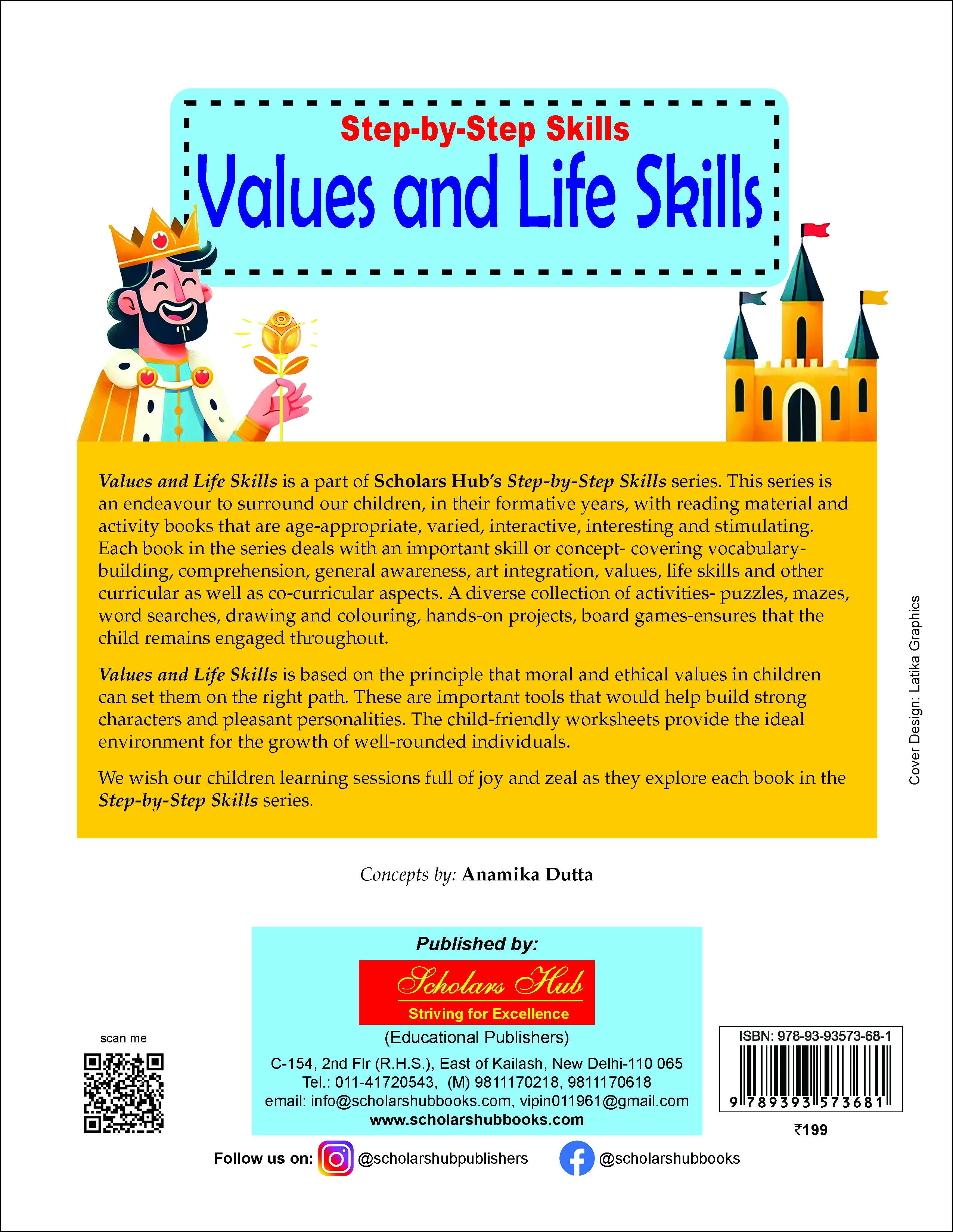 Step By Step Skills-Values And Life Skills Colorful Tearable Worksheets - Dista