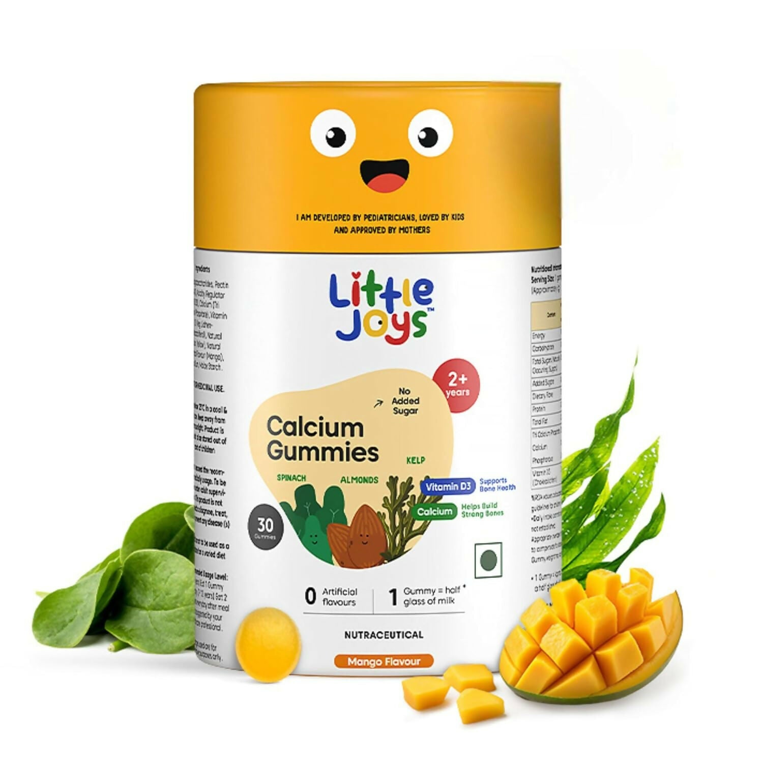 Little Joys Calcium Gummies for Kids (2+ years) -Mango Flavor - Distacart