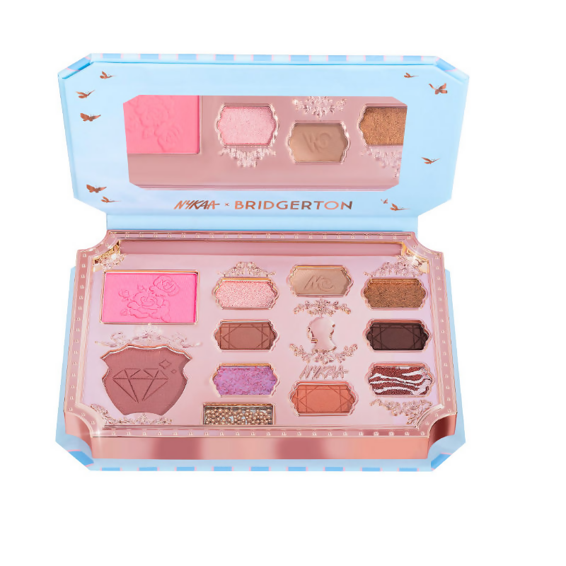 Nykaa Cosmetics X Bridgerton Face & Eye Multi-Texture Eyeshadow Blush & Contour Palette - Distacart