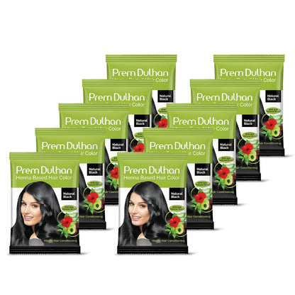 Prem Dulhan Natural Black Henna Based Hair Color - Distacart
