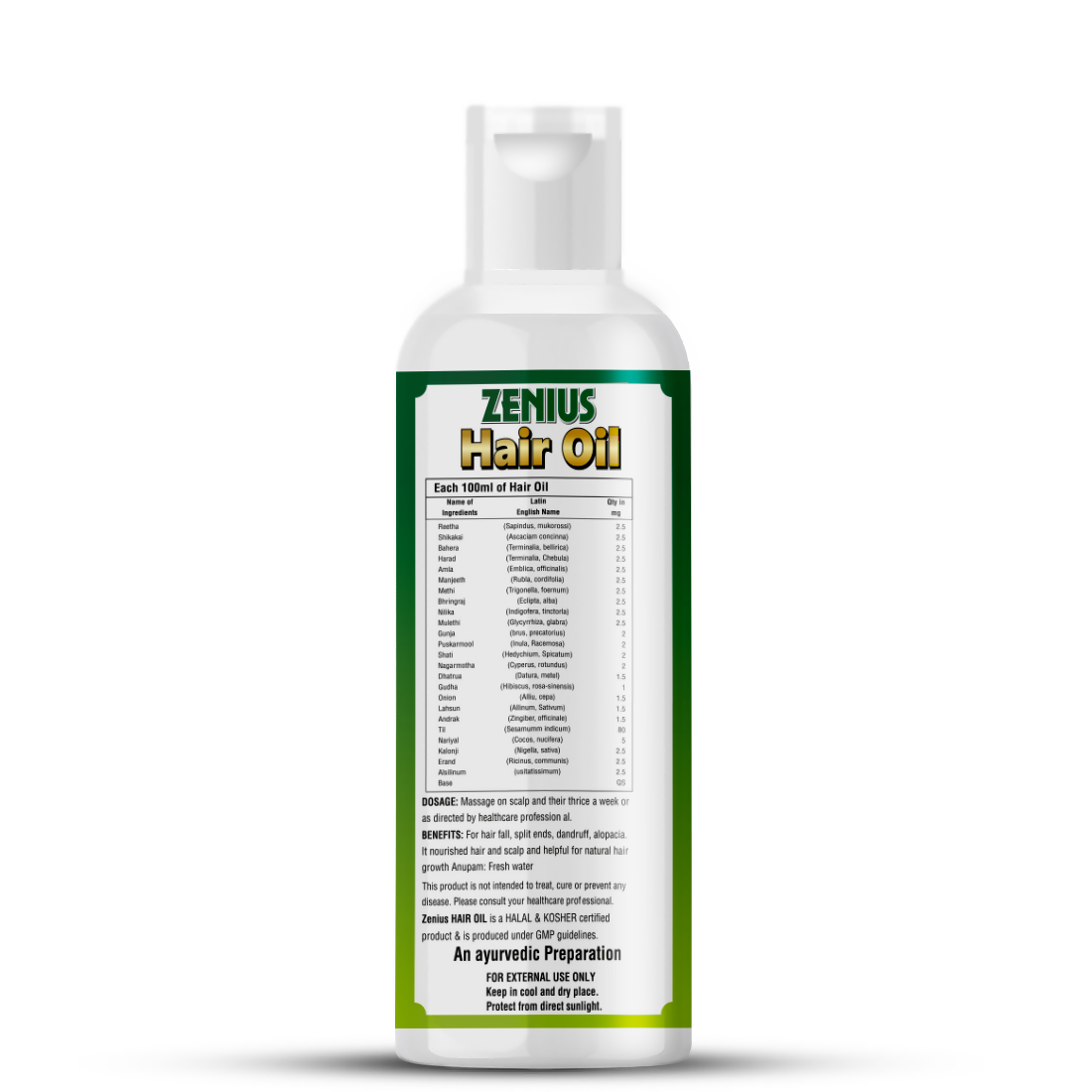 Zenius Hair Oil for Shiny and Long Hairs - Dista