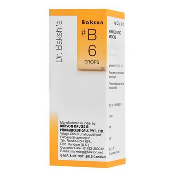 Bakson's Homeopathy B6 Drops - Distacart