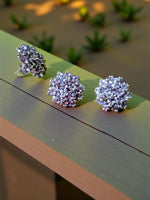 Thumbnail for Inhanns Rangmani Crystal Duo – Adjustable Ring + Statement Earrings Set - Silver - Distacart