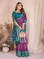 Thumbnail for Aastha Fashion Wine Soft Silk Weaving Saree - Distacart