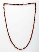 Thumbnail for NVR Men's Handcrafted Maroon Rhodium Plated Chain - Distacart