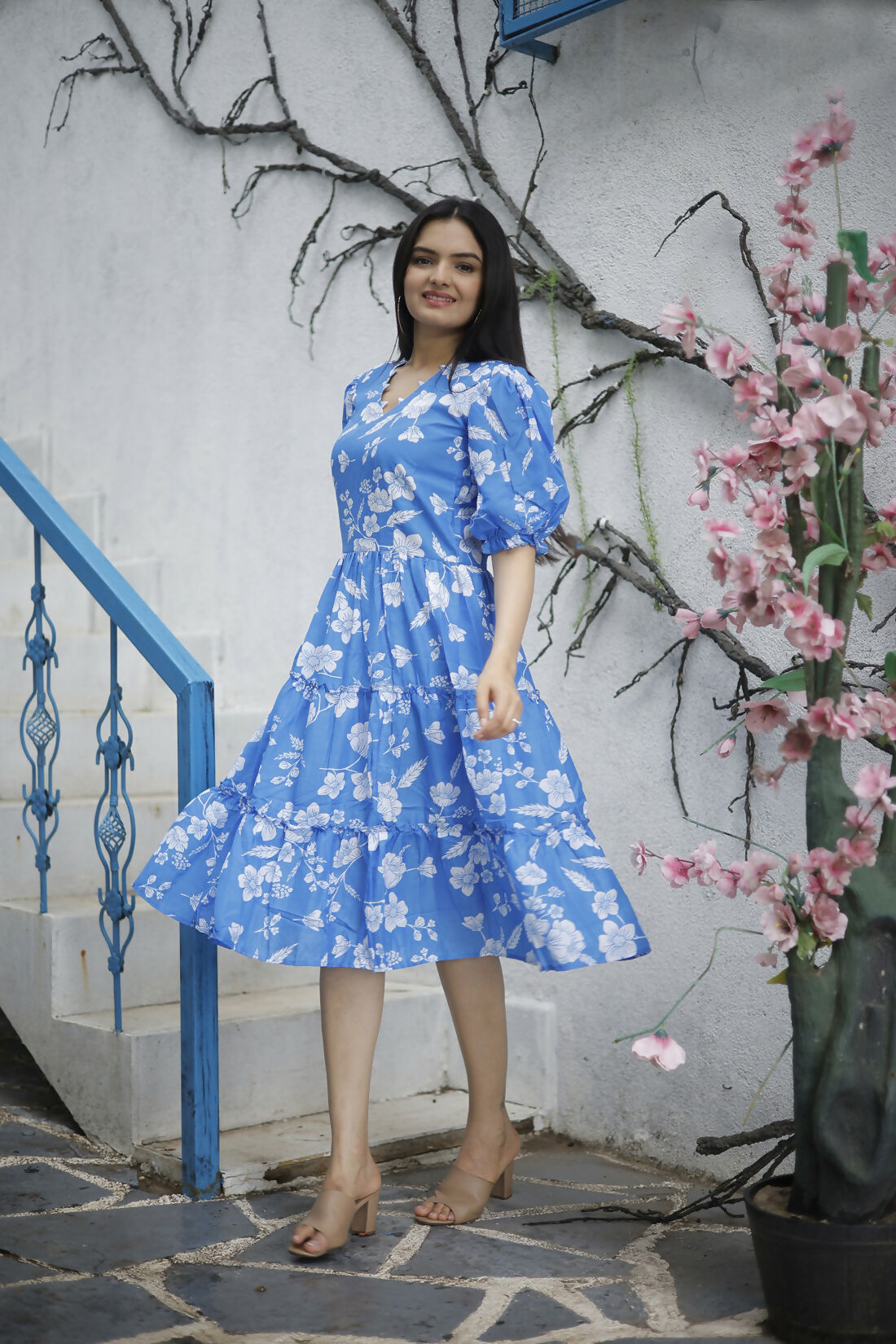 Aayaa Designer Printed One Piece Dress - Multi Color - Distacart