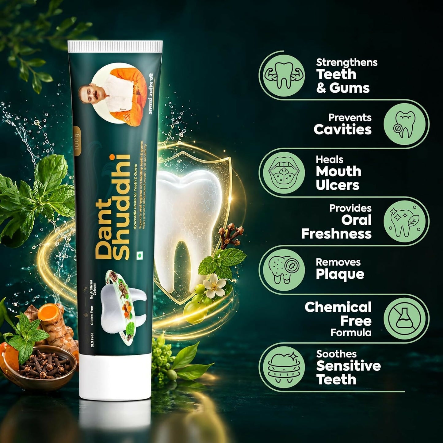 Jeena Sikho Dant Shuddhi Paste for Teeth & Gums - Dista