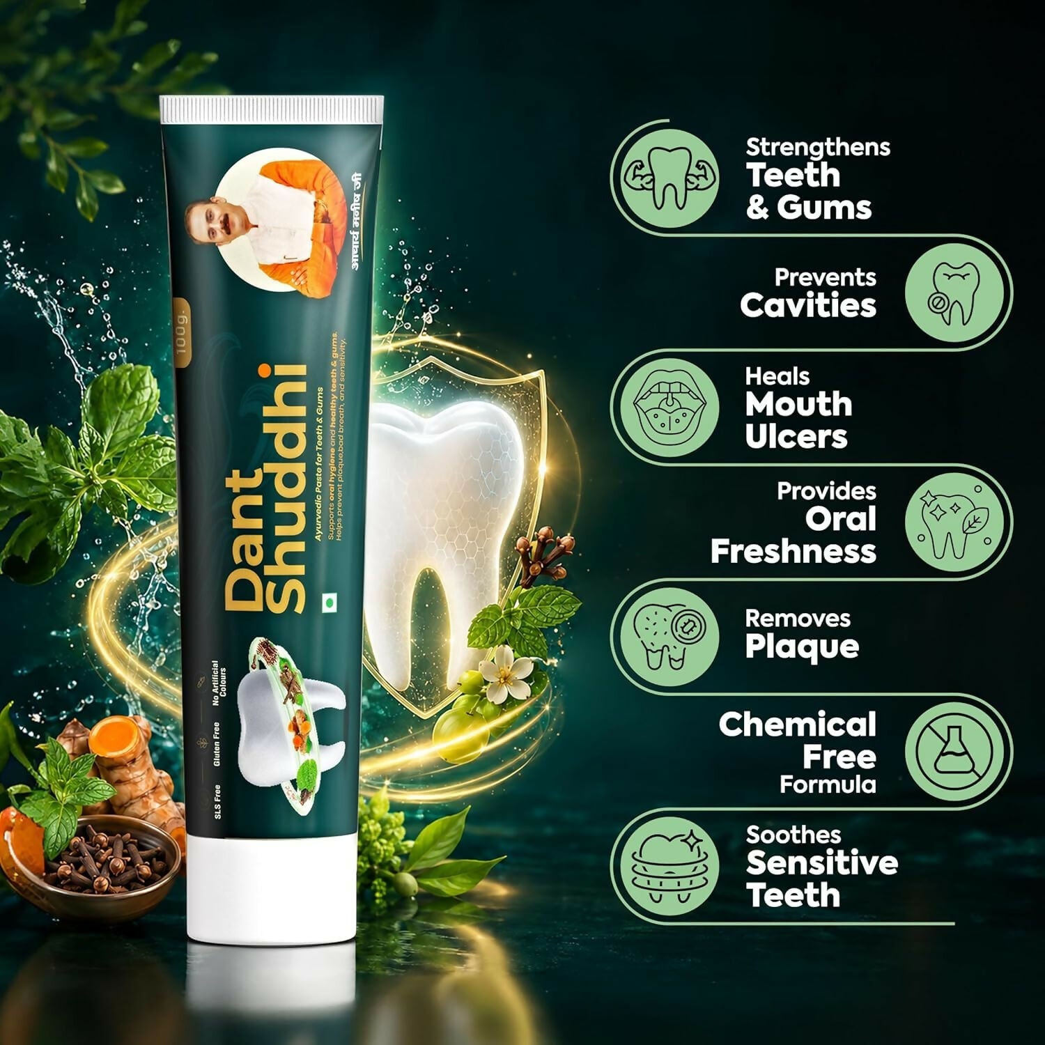 Jeena Sikho Dant Shuddhi Paste for Teeth & Gums - Dista