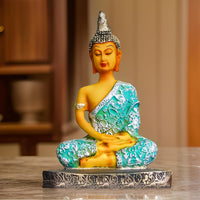 Thumbnail for The Earth Store Poly Resin Sitting Peaceful Bhudha Idol - Distacart