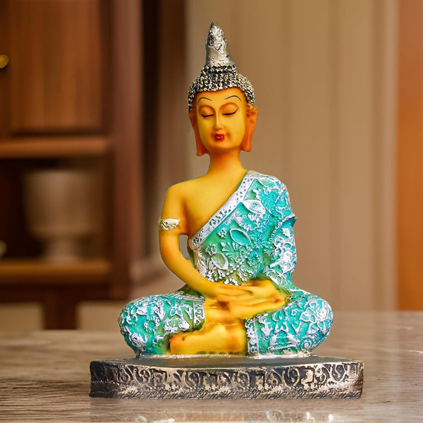 The Earth Store Poly Resin Sitting Peaceful Bhudha Idol - Distacart