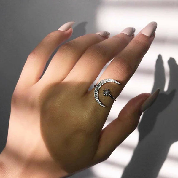 Joban Fashion Silver Brass Adjustable Ring - Distacart