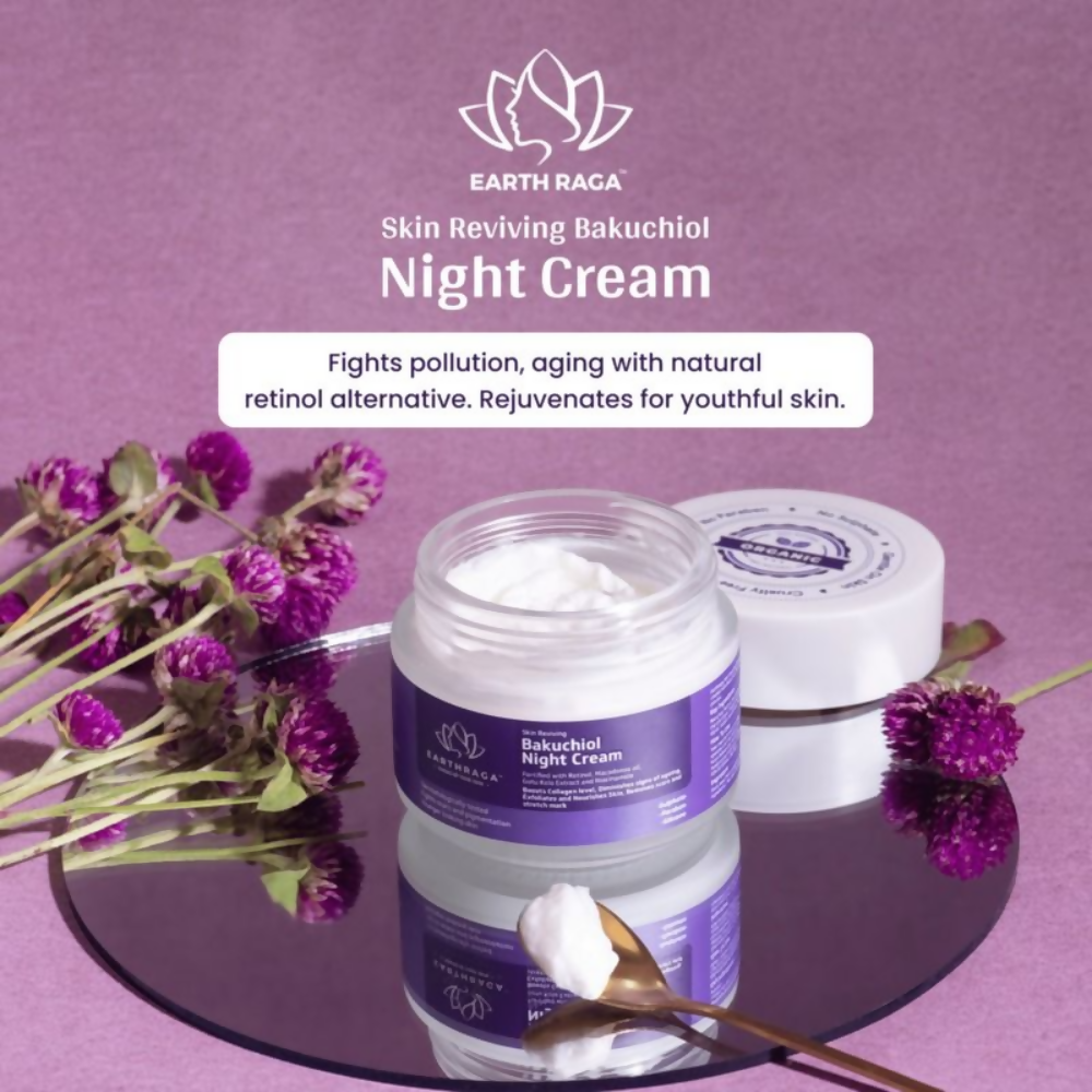 Earthraga Skin Reviving Bakuchiol Night Cream - Distacart