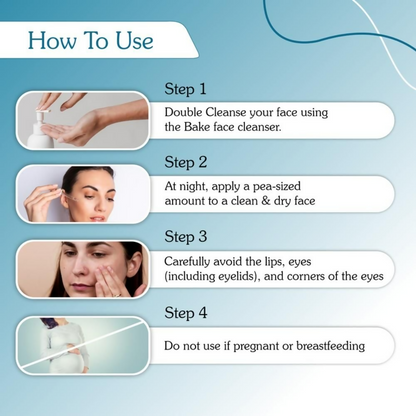 Bake 0.3% Retinol Beginner Friendly Face Serum With 2% Multi Peptide & Vitamin E - Distacart