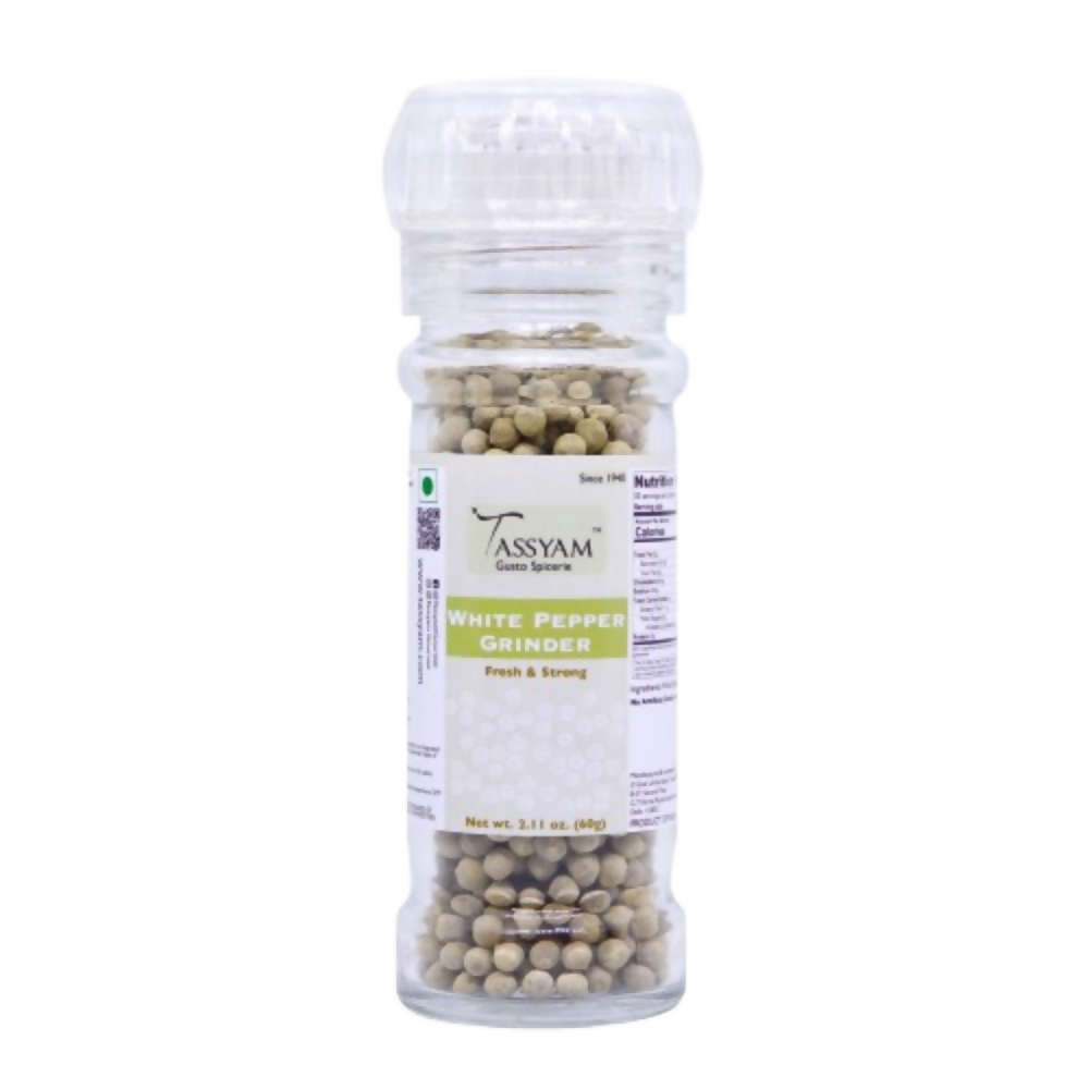 Tassyam Organics White Pepper Grinder Bottle - Distacart