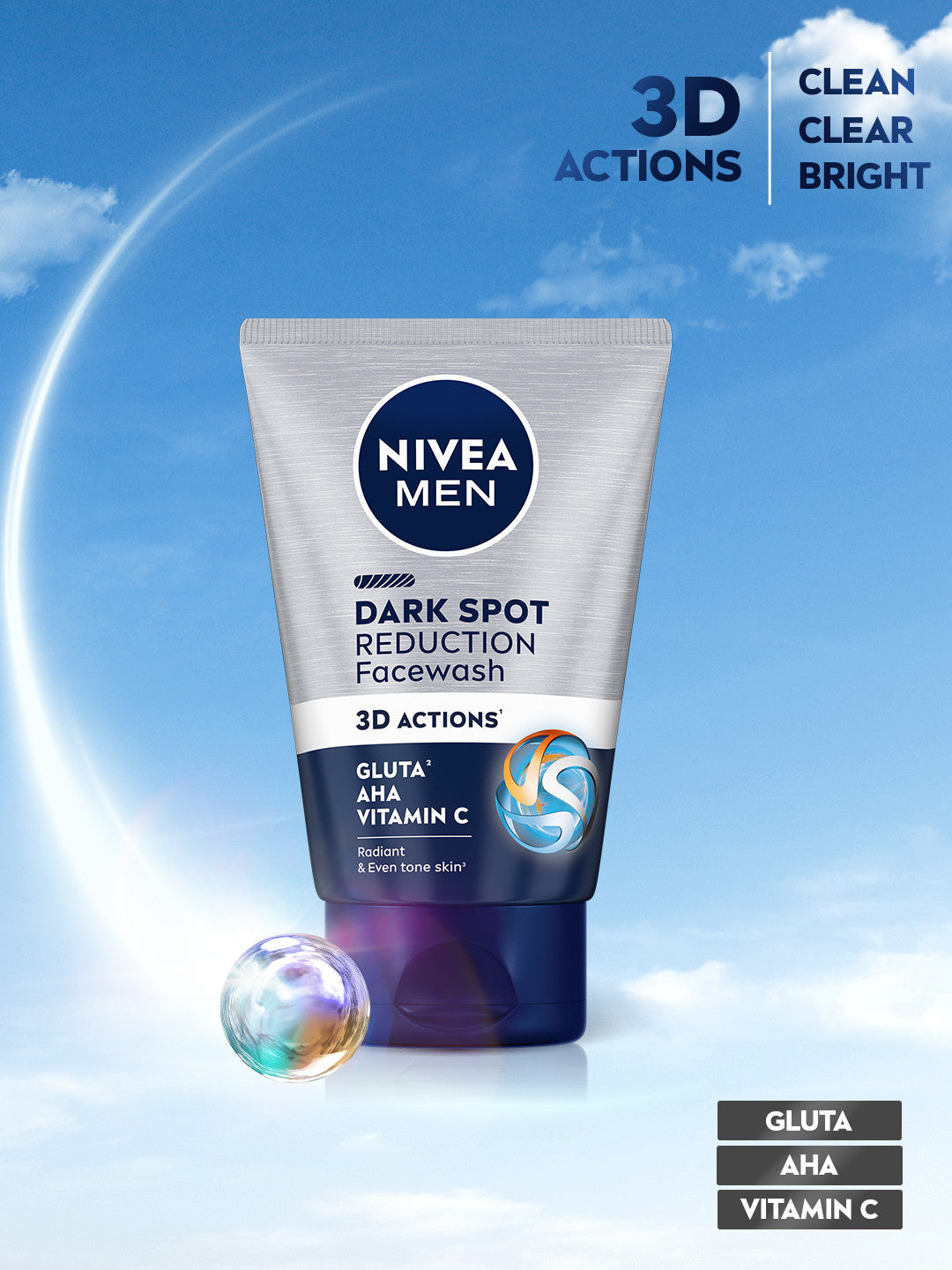 Nivea Dark Spot Reduction Men Face Wash - Distacart