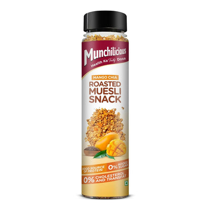 Munchilicious Muesli – Mango Chia Rolled Oats, Dried Mango, Chia Seeds & Jowar Flakes - Distacart
