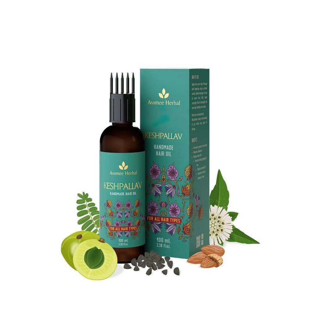 Buy Avimee Herbal Keshpallav Hair Oil For Hair Growth With Amla, Castor, Rosemary & Bringraj Oil Online at Best Price | Distacart