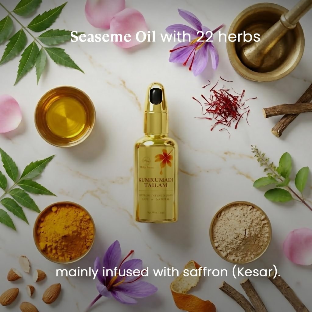Milky Moon Kumkumadi Tailam Face Oil For Glowing Skin - Dista