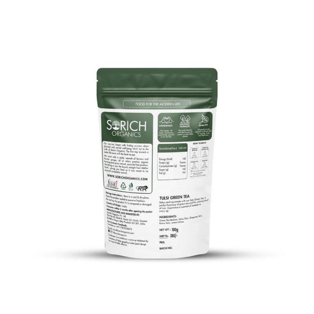 Sorich Organics Tulsi Green Tea - Distacart