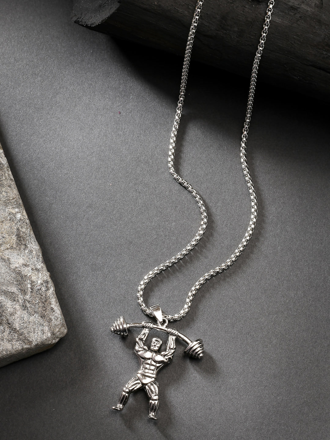 NVR Men's Silver-Plated Stainless Steel Hanuman Pendant with Chain - Distacart