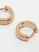 Thumbnail for NVR Men's Rose Gold Plated Hoop Earrings - Distacart