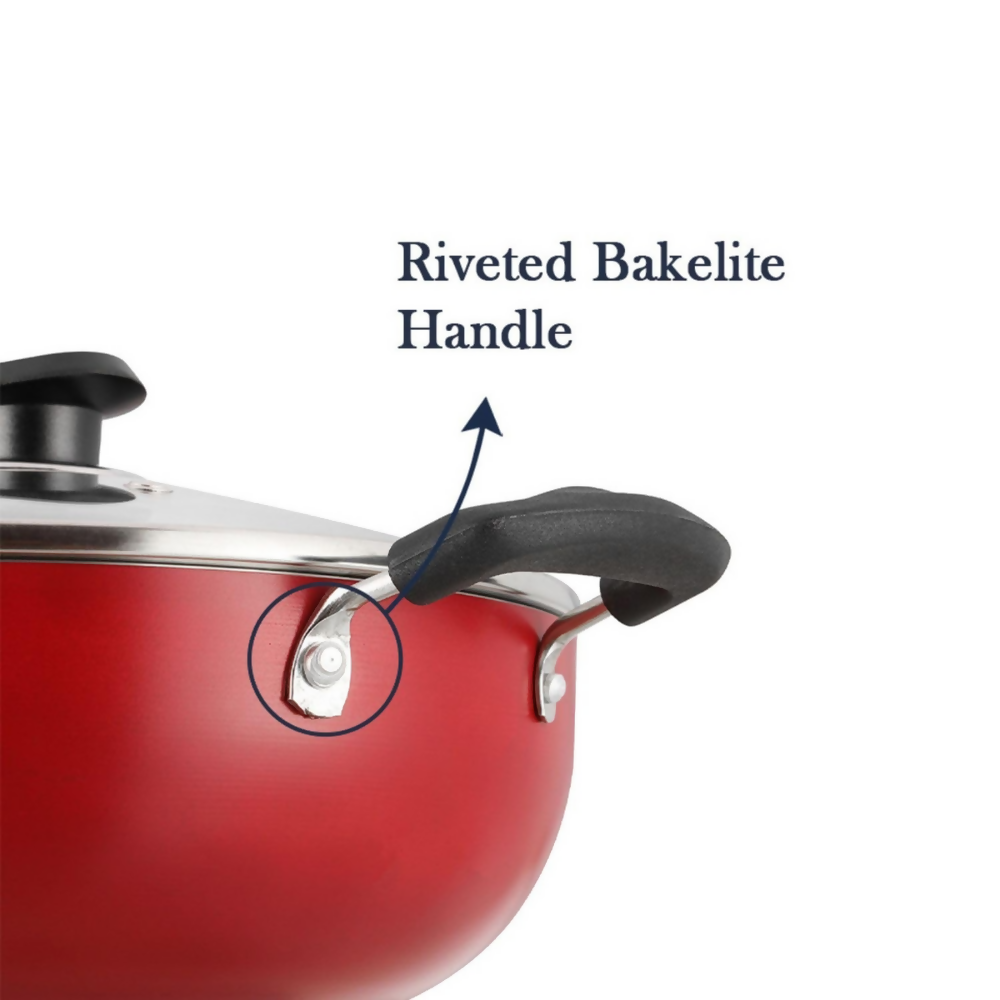 Vinod Zest Deep Kadhai with Glass Lid - Dista