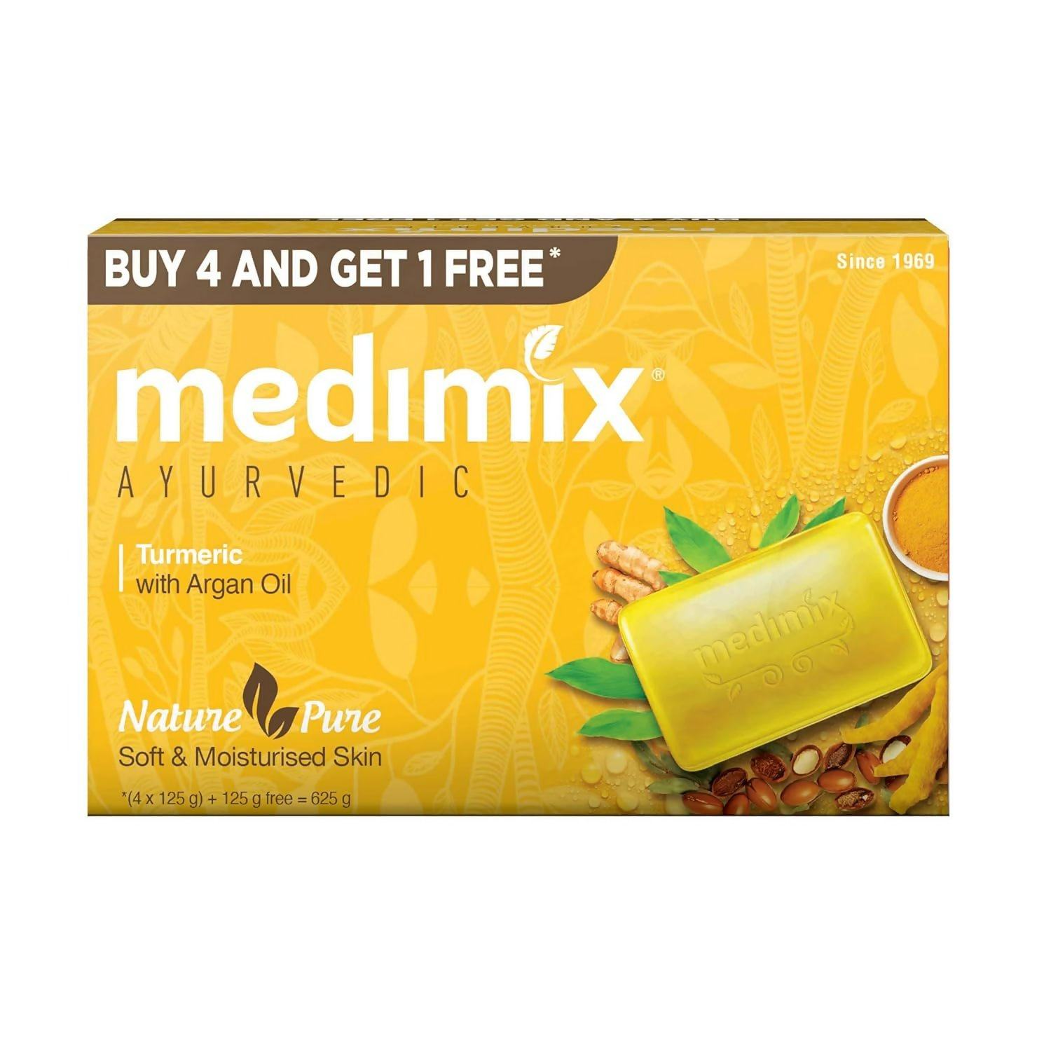 Medimix Ayurvedic Tumeric & Argan Oil Bathing Bar - Distacart