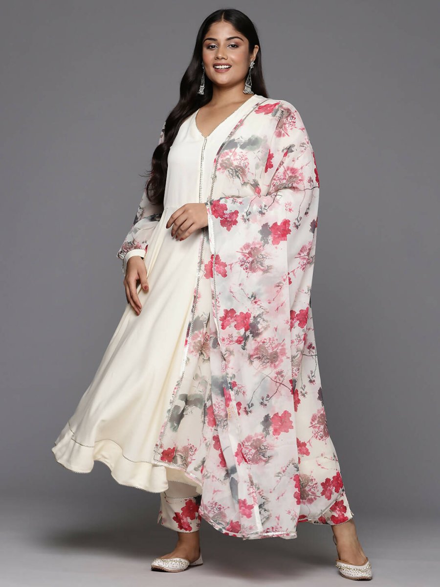 Ahalyaa Women's Traditional wear Kurta Set - Off White - Distacart