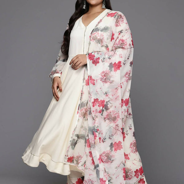 Ahalyaa Women's Traditional wear Kurta Set - Off White - Distacart