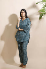 Thumbnail for Breathables Abstract Green Cotton Kurta & Pant Co-Ord Set - Dista