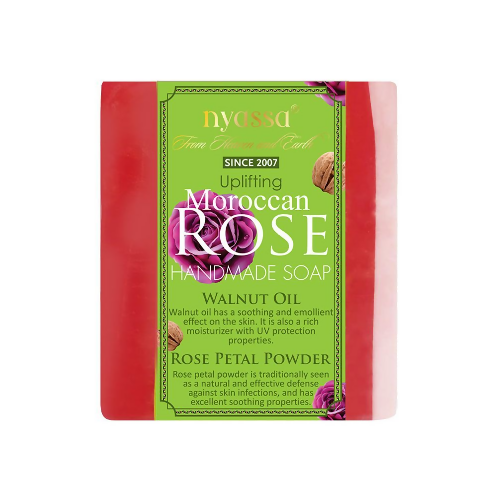 Nyassa Moroccan Rose Soap Walnut Oil & Rose Powder - Distacart