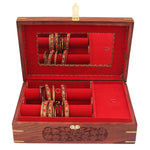 Thumbnail for Nizalia Carved Motif Of Flora Handmade Beautiful Jewellery Box With Mirror - Limited Time Offer - Distacart