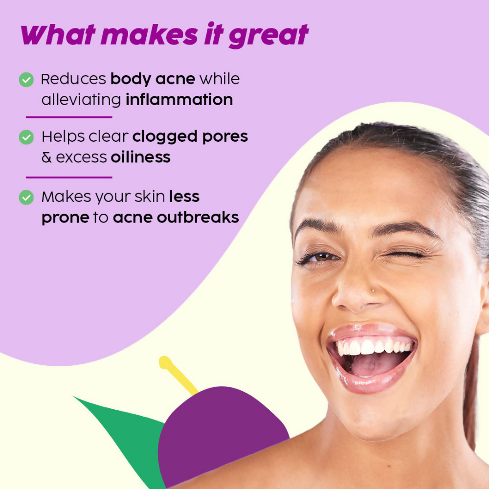 PLIX The Plant Fix Jamun Active Acne Regime With Cleanser & Body Wash For Women & Men - Distacart