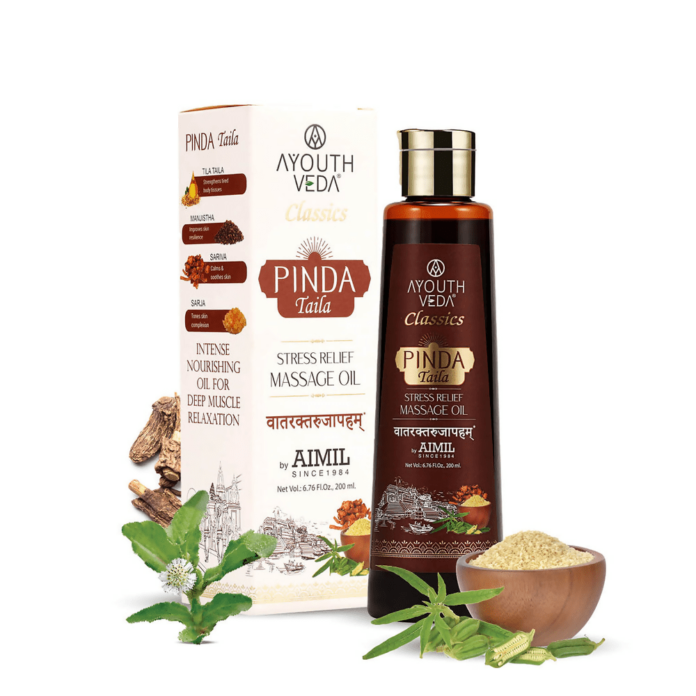 Ayouthveda Pinda Taila for Stress Relief Massage Oil - Distacart