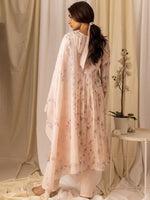 Thumbnail for Ode by House of Pataudi Floral Printed Pleated Style A-Line Kurta With Trousers & Dupatta - Distacart
