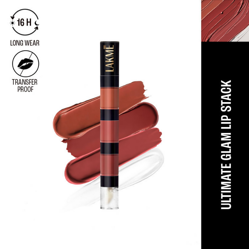 Lakme Ultimate Glam 4 In 1 Lip Stack - Pink Vibe Only - Distacart