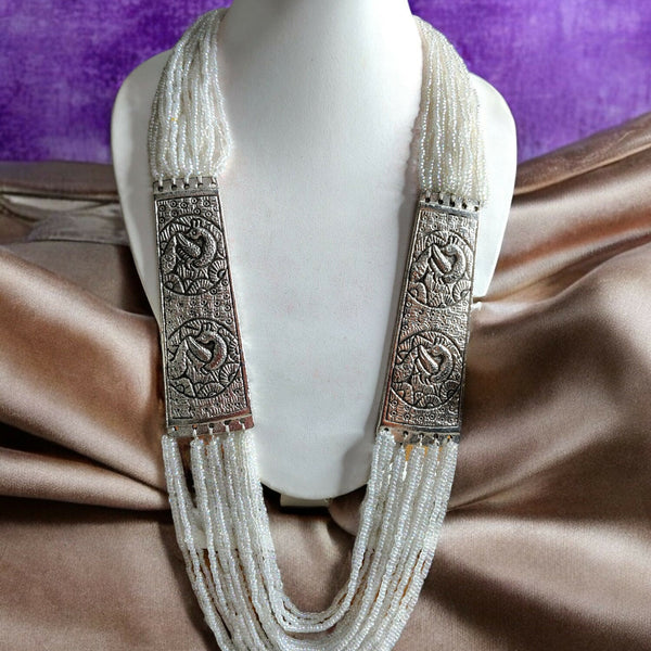 Inhanns Saree Shobha Statement Necklace - White Necklace - Distacart