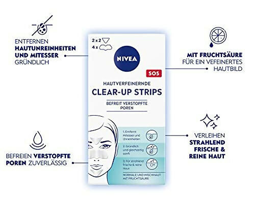 Nivea Visage Hautverfeinerndes Clear Up Strips - Distacart