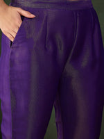 Thumbnail for Sangria Embroidered Kurta & Trouser With Dupatta Kurta Set