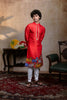 Falling Raw Silk Red Padma Gopala By Hilo Design - Distacart