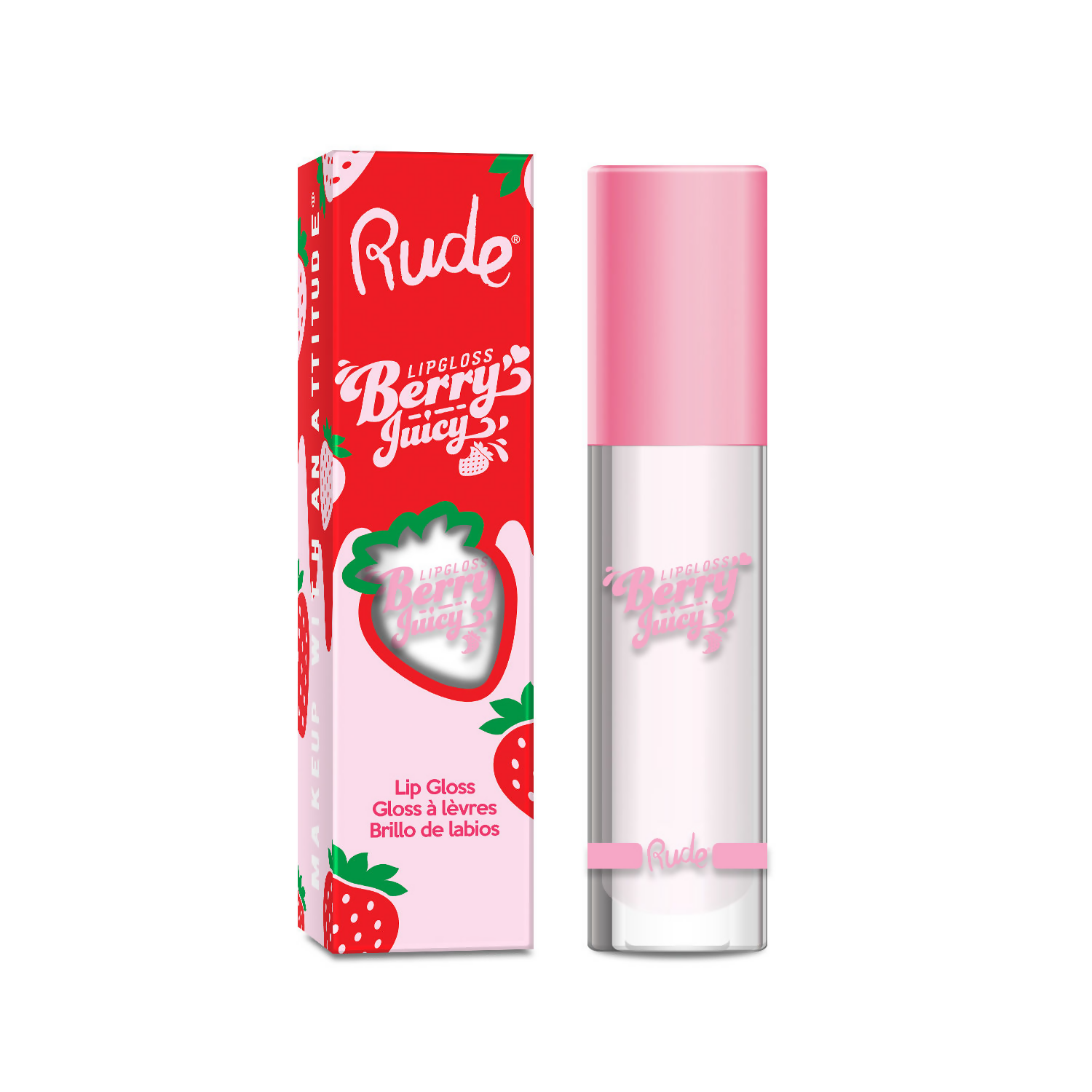 Rude Cosmetics Berry Juicy Lip Gloss - Pure - Distacart