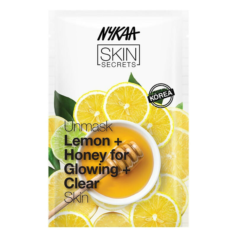 Nykaa Skin Secrets Indian Rituals Lemon + Honey Sheet Mask For Glowing & Clear Skin - Distacart