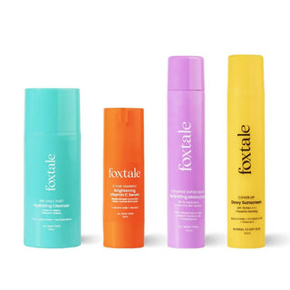 Foxtale CSMS (Cleanser, Serum, Moisturizer, Sunscreen) Flawless Skin Combo - Distacart