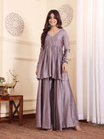 Thumbnail for Varanga Women Sea Green Bandhani Printed Straight Kurta With Trousers - Distacart
