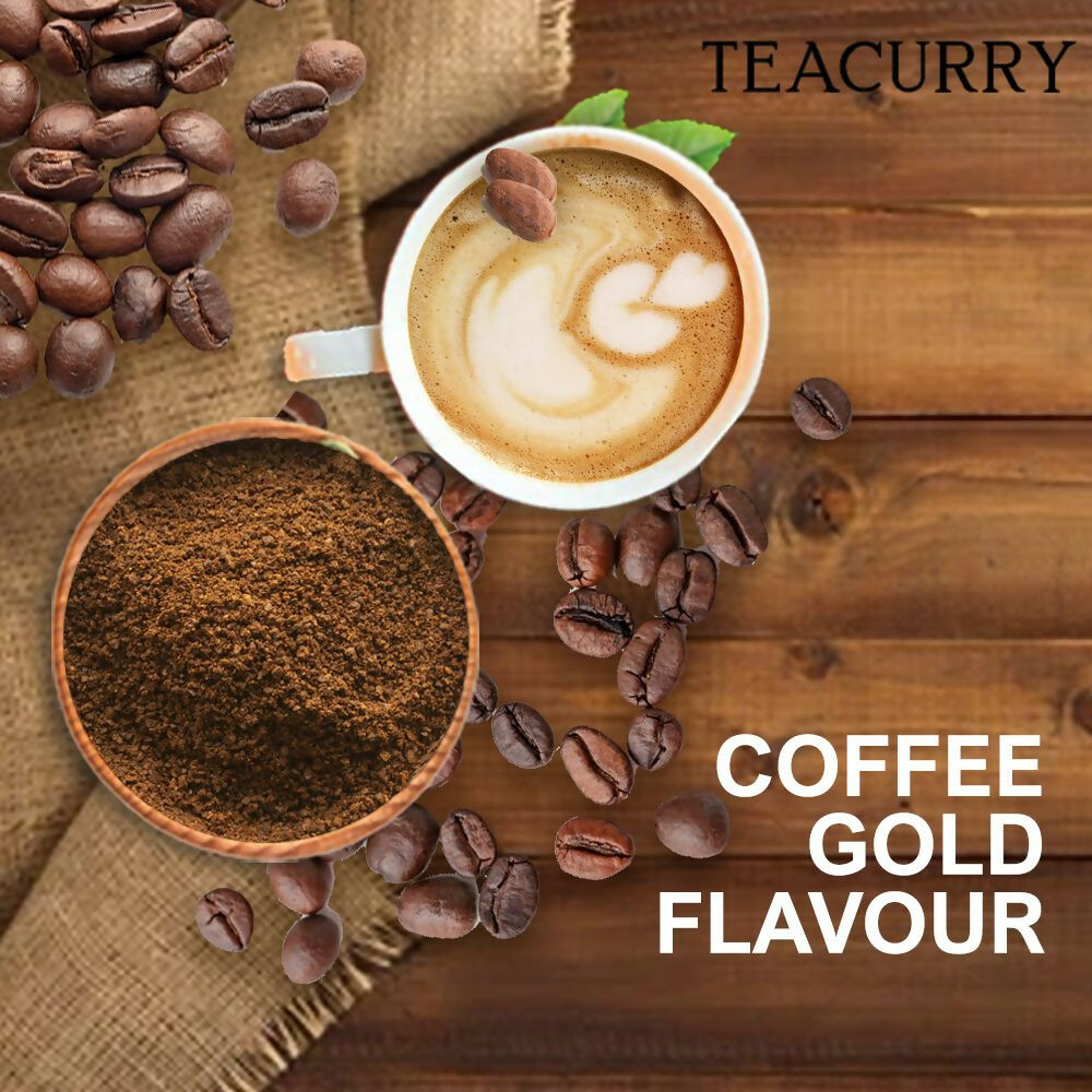 Teacurry Gold Instant Coffee Powder - Arabica Freeze Dried Coffee for Instant Hot & Cold Coffee - Distacart