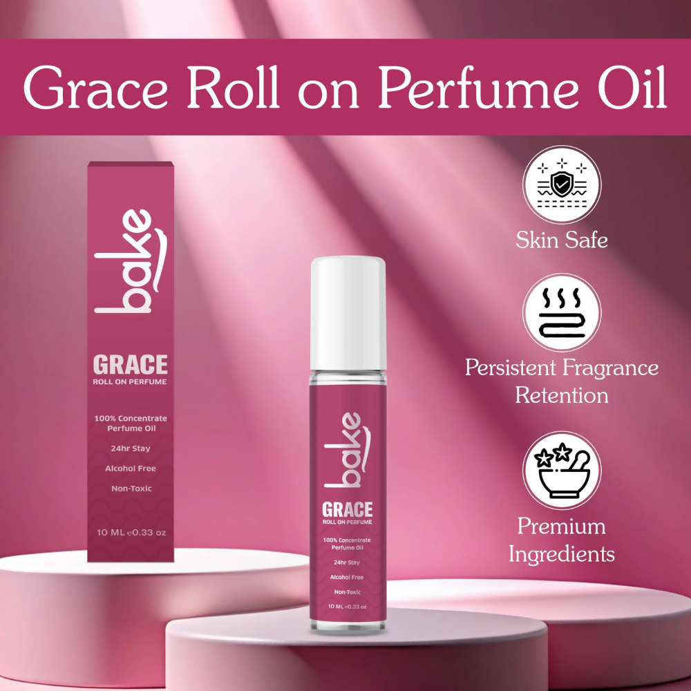 Bake Grace 100% Concentrated Perfume Oil Roll on Fragrance For Men & Women - White Oud - Distacart