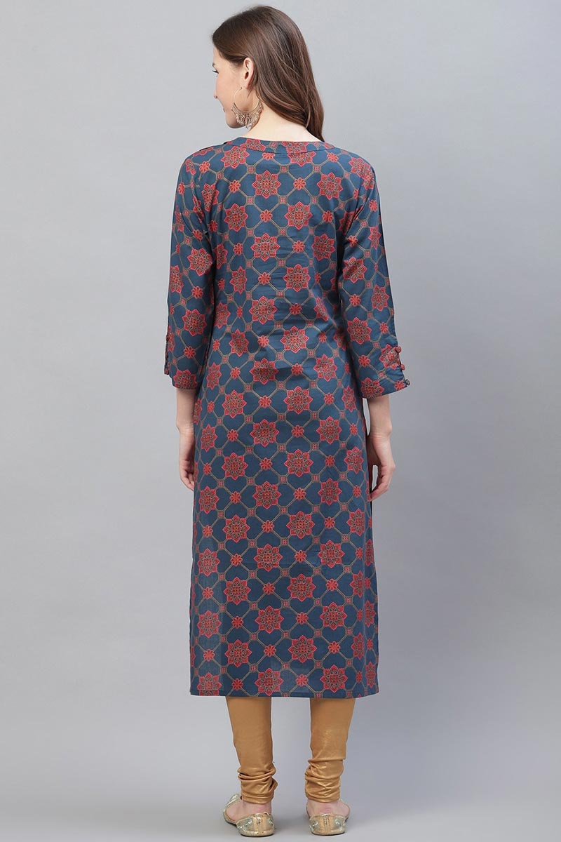 Ahika Women Cotton Printed Simple Daily Wear Kurti - Distacart