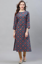 Thumbnail for Ahika Women Cotton Printed Simple Daily Wear Kurti - Distacart